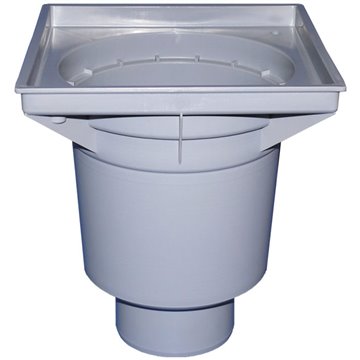 Scarico verticale 'Perfekt' DN160, portagriglia plastica 244x244mm, solo corpo