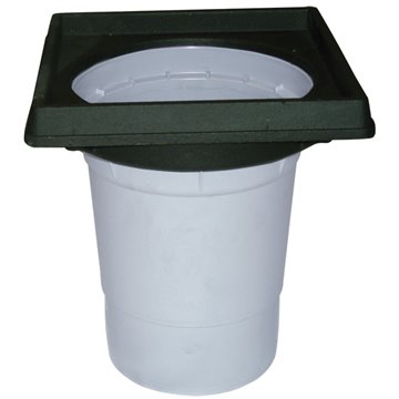 Scarico verticale 'Perfekt' DN160, portagriglia telaio ghisa 260x260mm, solo corpo