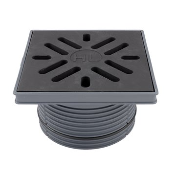 Prolunga con telaio in plastica, griglia in ghisa d 195mm/240x240mm/226x226