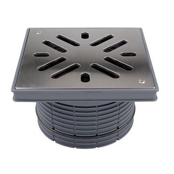 Prolunga con telaio in plastica, griglia inox d 195mm/240x240mm/226x226