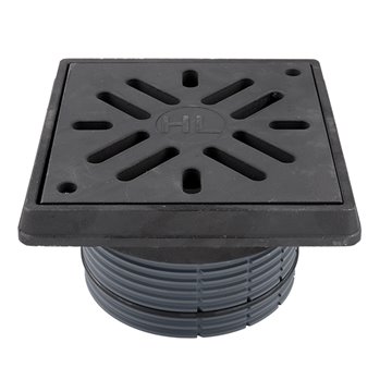 Prolunga con telaio e griglia in ghisa d 195mm/260x260mm/226x226, (screw-mountable)