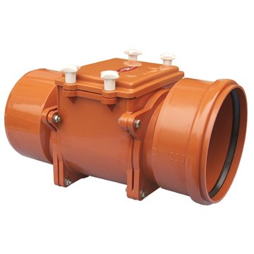 Valvola antiriflusso DN200 con clapet inox e pozzetto d'ispezione