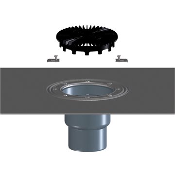 Corpo di scarico per balconi e terrazzi DN75/110 verticale con guaina bituminosa