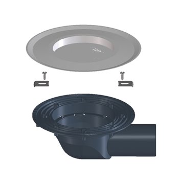 Corpo di scarico per balconi e terrazzi DN75 orizzontale