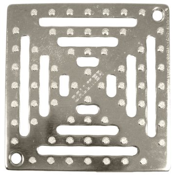 Griglia inox (V4A) 138x138mm antiscivolo predisposta al serraggio