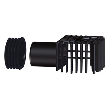 Cestello raccogli-foglie per il drenaggio d‘emergenza per scarichi per tetti piani della serie HL68