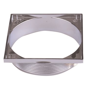 Cornice con viti di fissaggio per HL523N alta, 121x121mm, cromata, regolabile in altezza 18/25mm