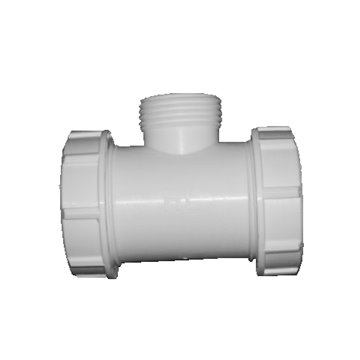 Raccordo T DN40x6/4'x1' con deflusso, dadi e guarnizioni