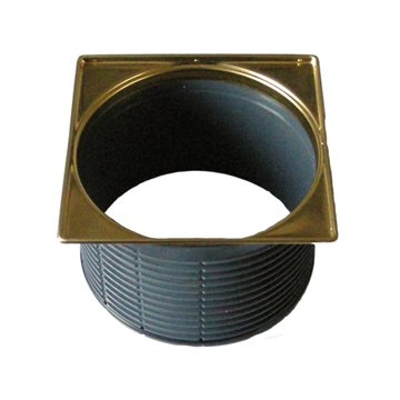 Portagriglia Ø 146mm, cornice inox con rivestimento PVD in ottone, 145x145mm