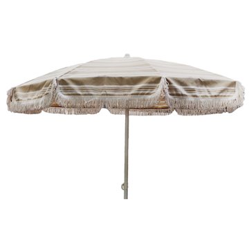 OMBRELLONE OLEFIN RIGATO 200/8 CON FRANGIA (ITA)