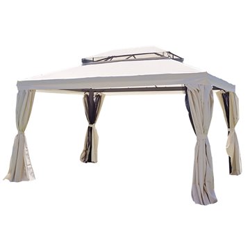 GAZEBO NEBRASKA ALU 3X4 T.LATERALI/ECRU'