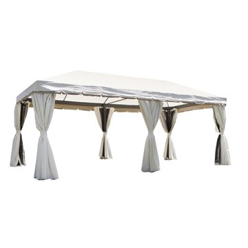 GAZEBO NEBRASKA ALU 3X6 T.LATERALI/ECRU'