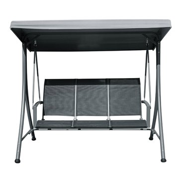 DONDOLO 3 POSTI - FERRO ANTRACITE E TEXTILENE NERO