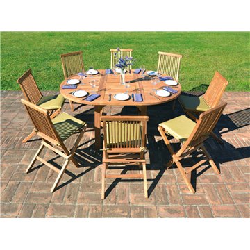 CUSCINO VERDE SALVIA SOLO SEDUTA PER SEDIA IN TEAK - SFODERABILE