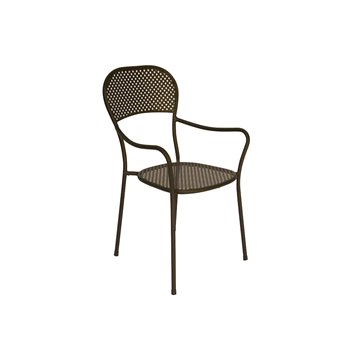 SEDIA INTRA - FERRO ANTRACITE - DISEGNO ROMBI