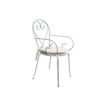 SEDIA SIRMIONE C/BRAC. - FERRO AVORIO