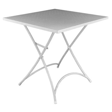 TAVOLO SIRMIONE 70X70 - FERRO AVORIO - PIEG.