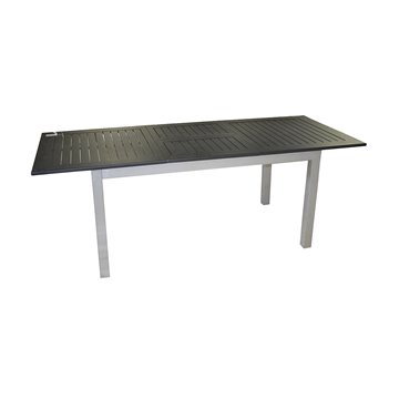 TAVOLO RAVELLO 150/210x90 ALU ARG/PIANO NERO