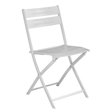 SEDIA LUCCA IN ALLUMINIO PIEGHEVOLE BIANCA