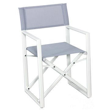 SEDIA REGISTA IMOLA ALU BIANCO/TEXT GRIGIO CENERE