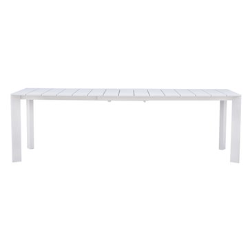 TAVOLO ANZIO ALLUNGABILE  165/250 x 90 cm  - allungo con gambe scorrevoli -  BIANCO