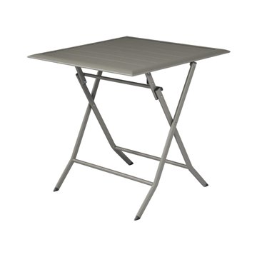 TAVOLO LUCCA IN ALLUMINIO PIEGHEVOLE 60X60 TORTORA