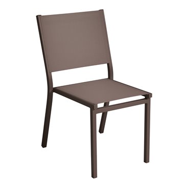 SEDIA ELBA S/B ALU ANTRACITE TEXT CHOCOLATE