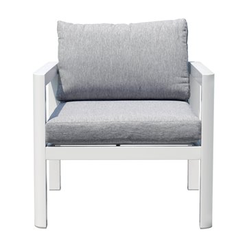 POLTRONA COFFEE SET MARSIGLIA ALU  BIANCA