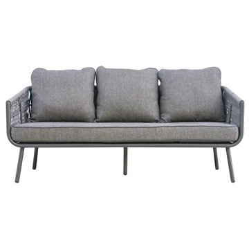 SALOTTO FREGENE IN ALLUMINIO ANTRACITE E CORDA SPESSA 