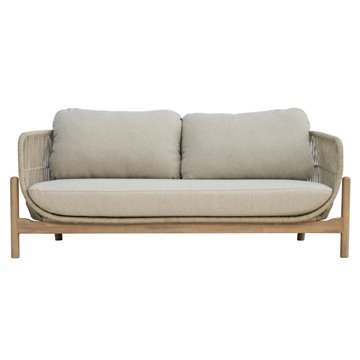 SALOTTO LAMEZIA IN ACACIA CERTIFICATA FSC COLOR TEAK  CON CORDA COLOR NATURALE