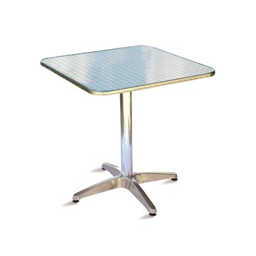 TAVOLO 70X70 ALU/ACCIAIO