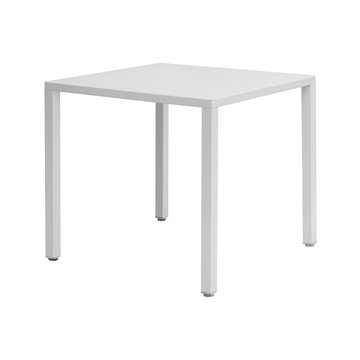 TAVOLO ISEO IN ACCIAIO 80X80 - BIANCO