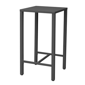 TAVOLO ISEO ALTO IN ACCIAIO 60X60 ANTRACITE