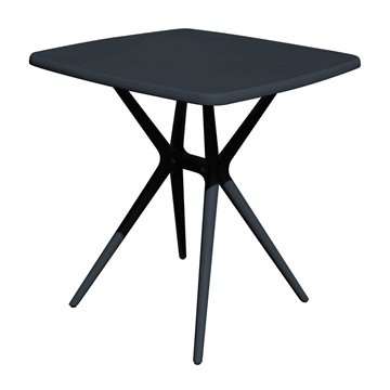 TAVOLO 70x70 MESSINA POLIPROPILENE CON FIBRA DI VETRO ANTRACITE