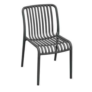 SEDIA TRAPANI IN POLIPROPILENE IMPILABILE ANTRACITE - CONSEGNATA IMPILATA