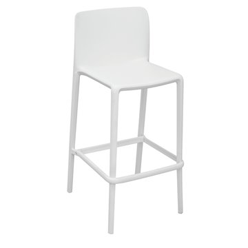 SGABELLO PALERMO IN RESINA BIANCO