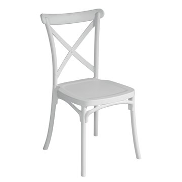 SEDIA TRATTORIA IN POLIPROPILENE BIANCA