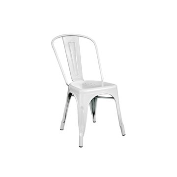 SEDIA LAMIERA IMPILABILE AVORIO