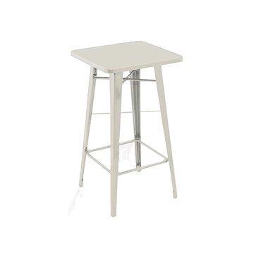 TAVOLO ALTO 60x60 LAMIERA AVORIO