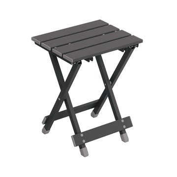 TAVOLINO PIEGHEVOLE IN ALLUMINIO GRIGIO ANTRACITE