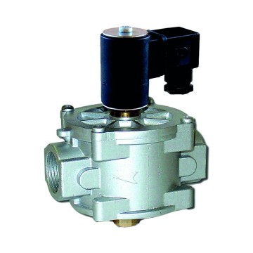 Elettrovalvola a riarmo manuale normalmente aperta dn65 alluminio senza bobina