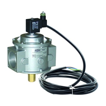 Elettrovalvola a riarmo manuale normalmente chiusa 2" pressione massima 500mb senza bobina