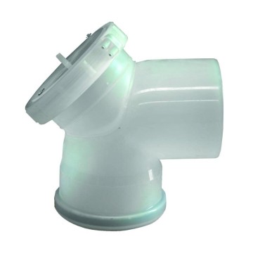 Curva 87° MF con ispezione PPH Ø 110 in polipropilene - Idrobay