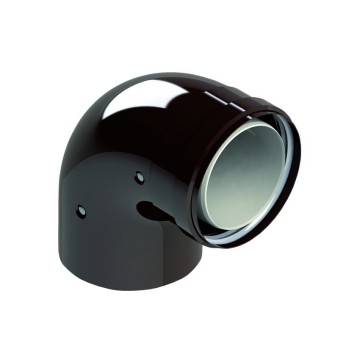 Curva 90° MF Aria PP/Acciaio Verniciato Marrone Ø 80/100 - Idrobay