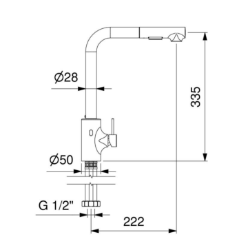 Miscelatore Cucina I55 Elettronico a Batteria