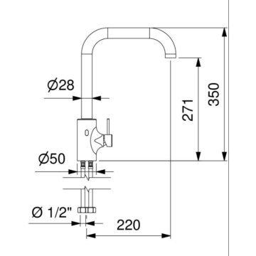 Miscelatore elettronico cucina I55 Idral a batterie