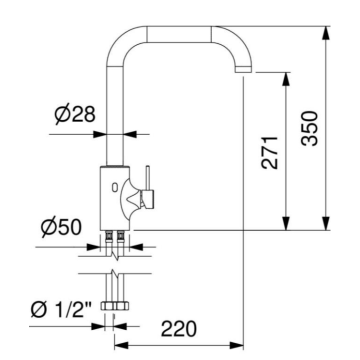Miscelatore elettronico cucina I55 Idral a batterie