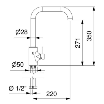 Miscelatore elettronico cucina I55 Idral a batterie