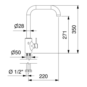 Miscelatore elettronico cucina I55 Idral a batterie