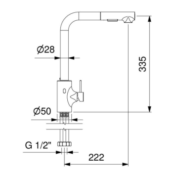 Miscelatore elettronico cucina I55 Idral a batterie